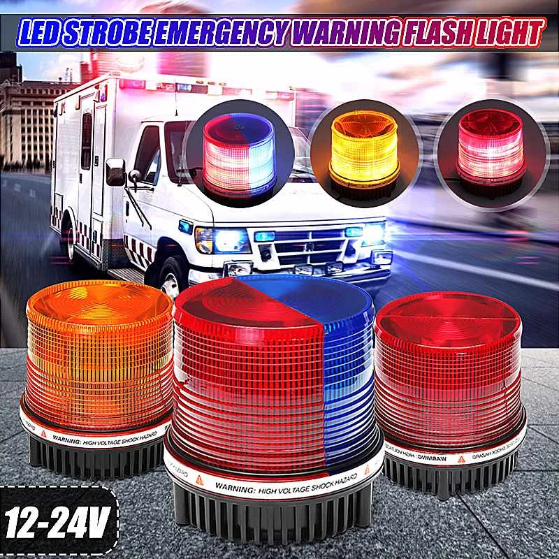 

1Pcs LED Car Emergency Warning Light Flashing Strobe Light for Truck Boat Car Blue Red Yellow Truck Emergency Signal Lamp