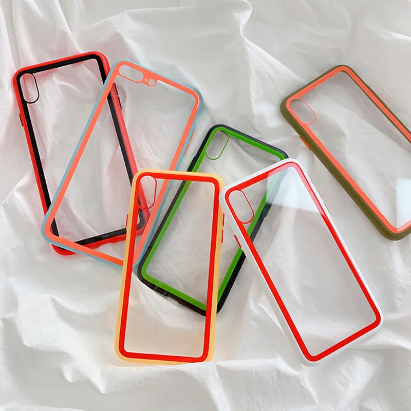 From Jenny хит цвет оболочки для iPhone x xr xs max 6 6s 7 8 Plus прозрачный границы защитный чехол для телефона жесткий чехол