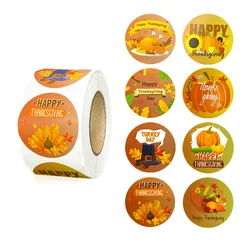 500PC 1Inch Gift Sealing Thank You Stickers Thanksgiving Day Design Scrapbooking Festival Birthday Party Decorations Labels