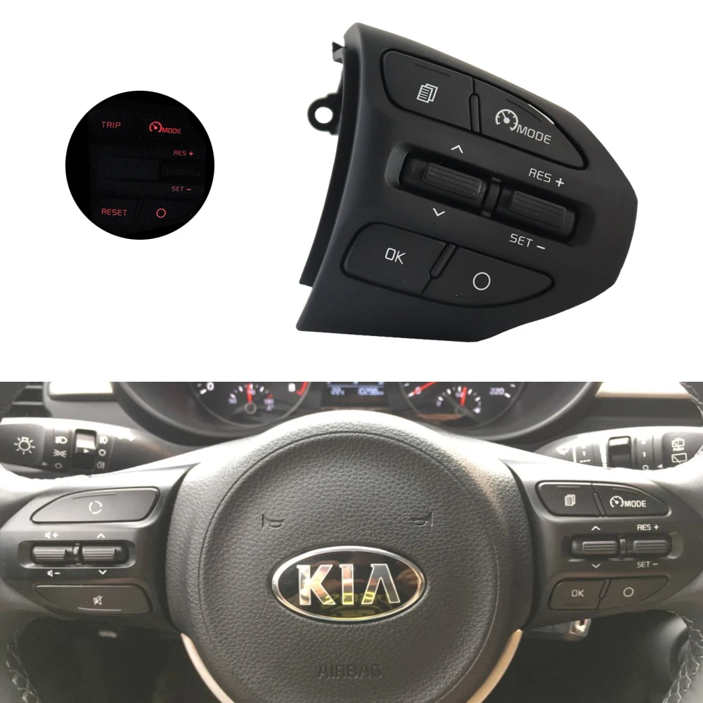 

Steering wheel for pc for Kia RIO K2 Steering Remote Cruise Control Switch Button Bluetooth Phone Volume 2017-2018 auto racing