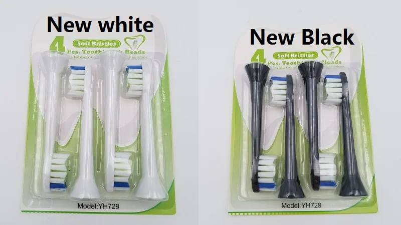4 шт./лот сменные насадки для зубной щетки для Philips Sonicare DiamondClean HydroClean Black HX6064 насадки для электрической зубной щетки