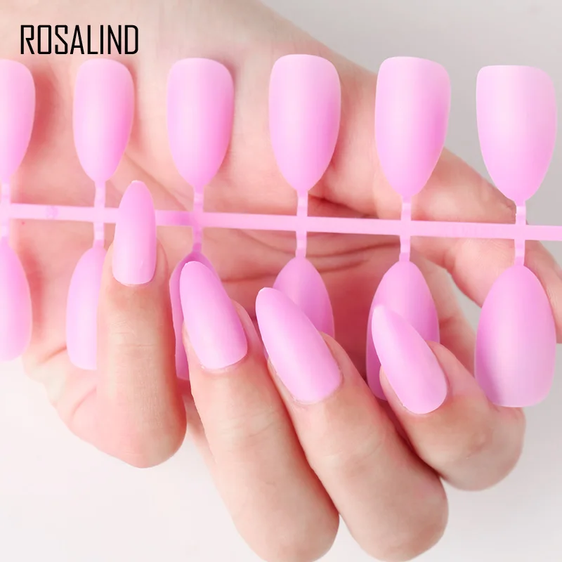 N5284-04 ROSALIND поддельные ногти нужен клей для ногтей матовый пресс для ногтей советы для расширения пальца легко использовать декоративные советы для гель-лака для ногтей - Цвет: N5284-04