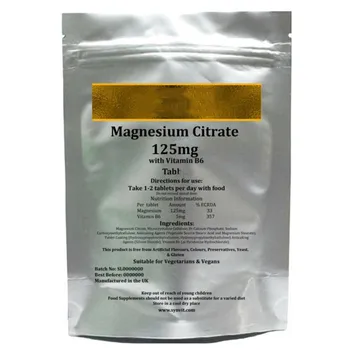 

Magnesium Citrate 125mg with Vitamin B6,Effectively strengthen the body and bones, treat osteoporo sis