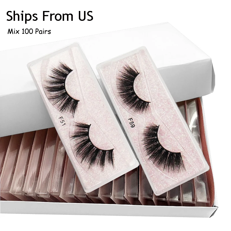 Mink Eyelashes Wholesale 30/50/100 Pairs 3d Mink Lashes Natural False
