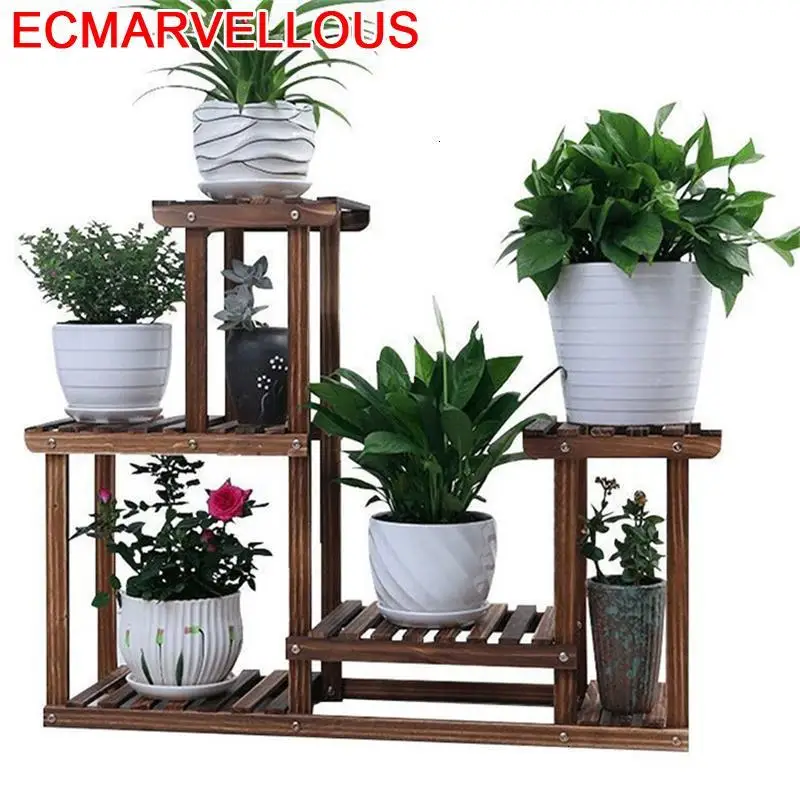 Para Plantas Stojaki Na Kwiaty Saksi Standi Scaffale Porta Piante Крытая полка для горшка Балконная напольная