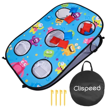

Clispeed Cornhole Game Set Play Bean Bags Toy Throwing Bags Tossing Game Beanbags for Kids Children 90 x 60 x 20 cm