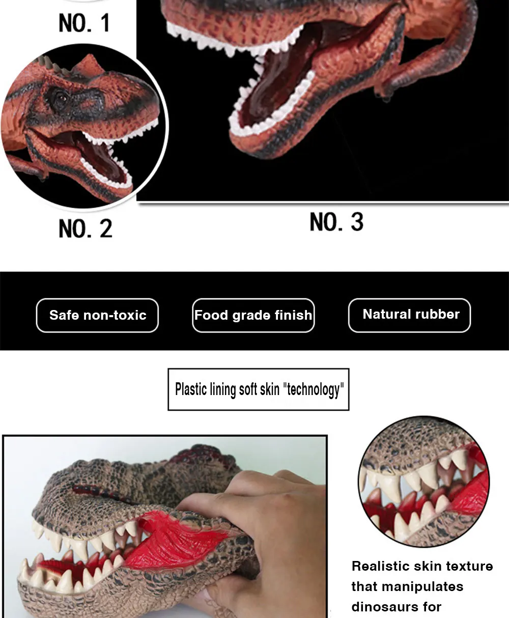 Мягкая кукла Dinosaure куклы для театра марионеток фигура головы животное акула тираннозавр рука динозавр игрушки Юрского периода для подарка детская модель мира