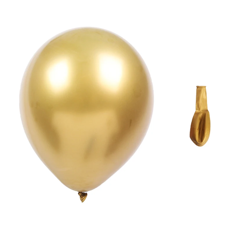 Gold 30/50/100 штук Хромированные Металлические латексные воздушные гелиевые шары Globos конфетти для воздушных шаров Baby Shower одежда для свадьбы, дня рождения украшения для детей - Цвет: Gold