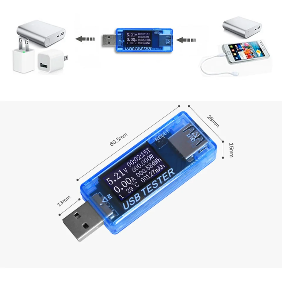 8В1 QC2.0/3,0 4-30 в USB тестер мощности тестер напряжения измеритель тока зарядка мобильного телефона защита для монитора вольтметр