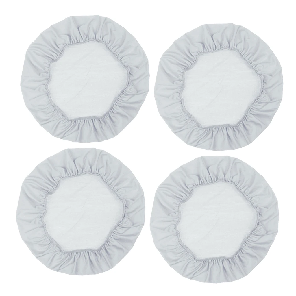 4Pcs Silver 2/4 шт. обрастания стрейч Свадебный обеденный стул сиденья для квадратные продолговатые стулья - Цвет: 4Pcs Silver