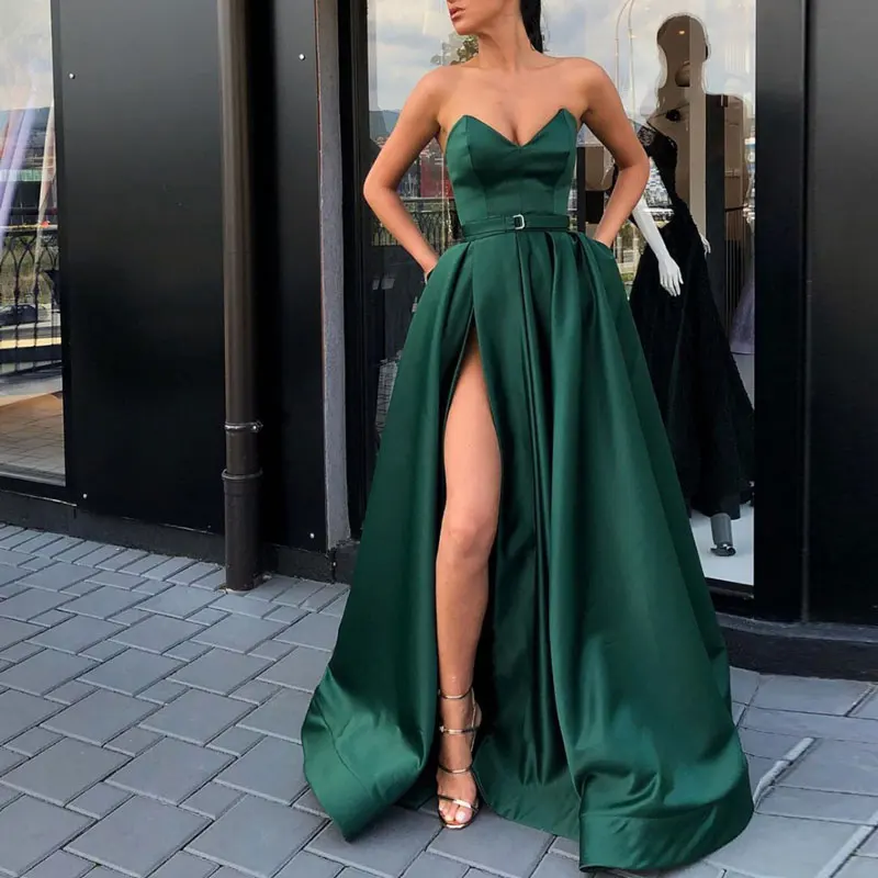 dark green silk robe