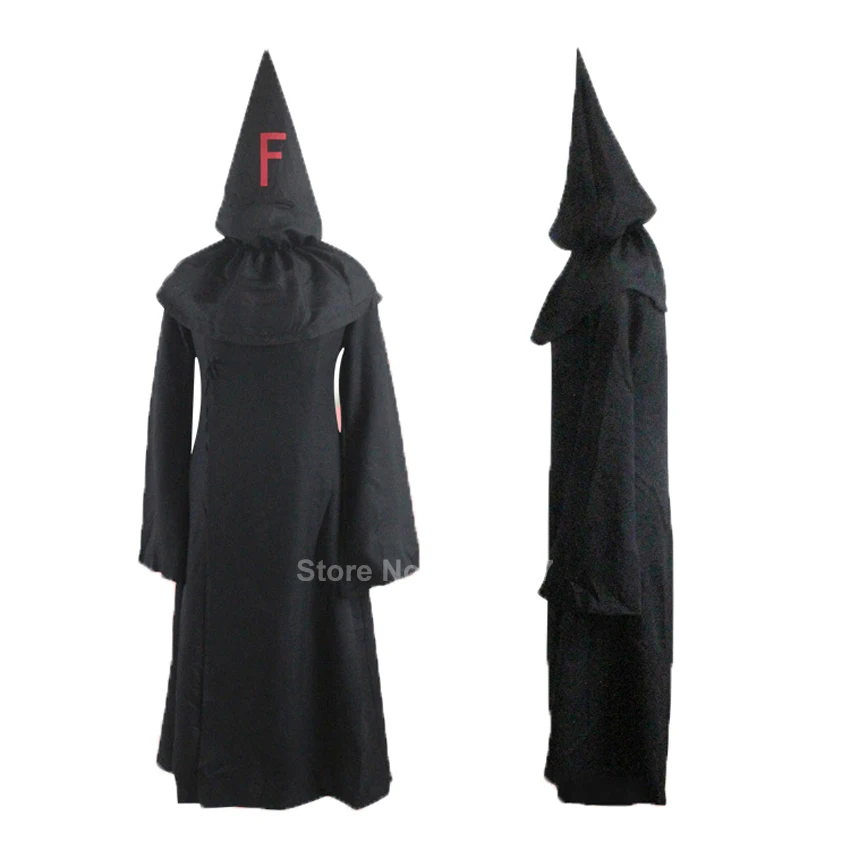 

Halloween Cosplay Costume Women Men Anime Red FFF Trial Group Carnival Party Scary Horror Witcher Vampire Black Cloak Hat Set