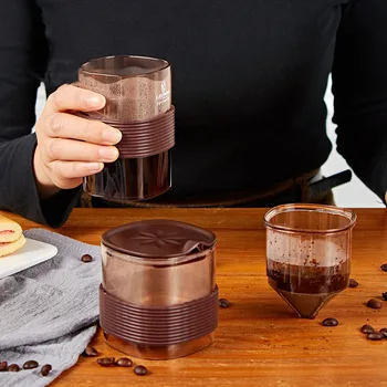 

Portable 3 in1Coffee Filter Pot Tritan Drip Coffee Pot Coffee Kettle Barista Percolator Machine With Stainless Steel Filte