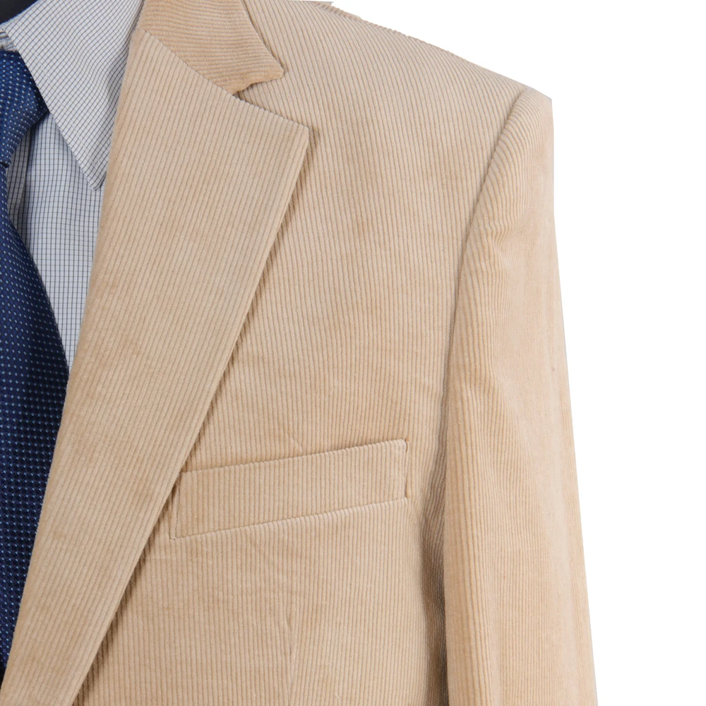 2021 Casual Men Corduroy Blazer Camel Custom Made Corduroy Jacket,Slim Elegant Beige Warm Cotton Veste Homme Manteaux Sur Mesure