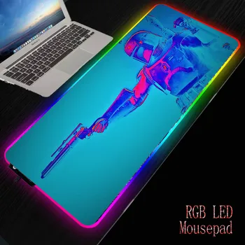 

Mairuige Star Wars RGB LED Illumination Large Gaming Mousepad Colorful Computer Pad Desk Mat Keyboard Pad for Laptop Notebook