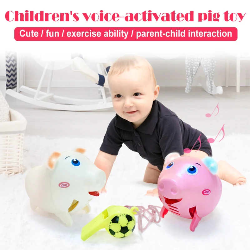 Игрушка бегущая свистки Звуковое управление Индукционная Электрическая свинья