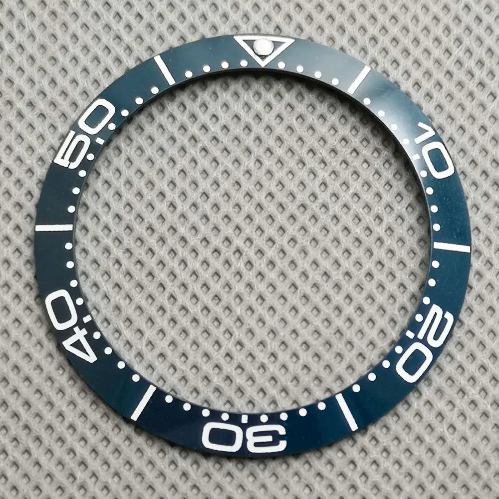 

Watch parts 38mm Full blue Bezel with white mark Insert for 40mm Automatic Watches P300-(50)