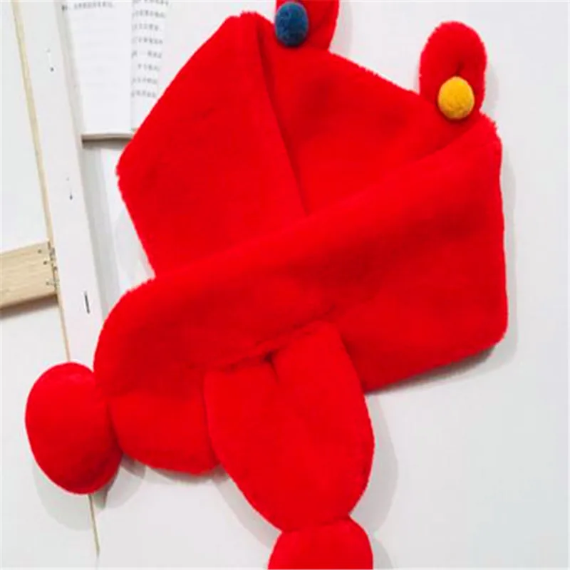 B322-red Han edition/теплая Зимняя шерстяная одежда с меховым воротником для девочек шарф для маленьких мальчиков, однотонная кроличья шерсть одежда B322 - Цвет: B322-red