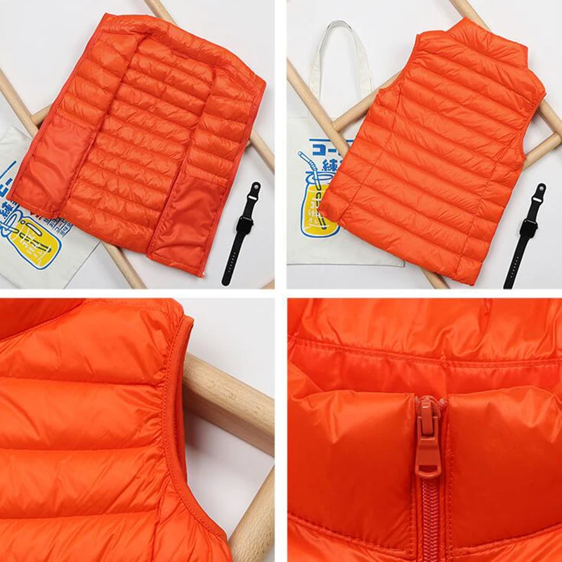 Autumn and Winter Down Vest Women's Short Ultra-light Duck Down Jacket Windproof Vest Warm Women's Sleeveless Jacket 6