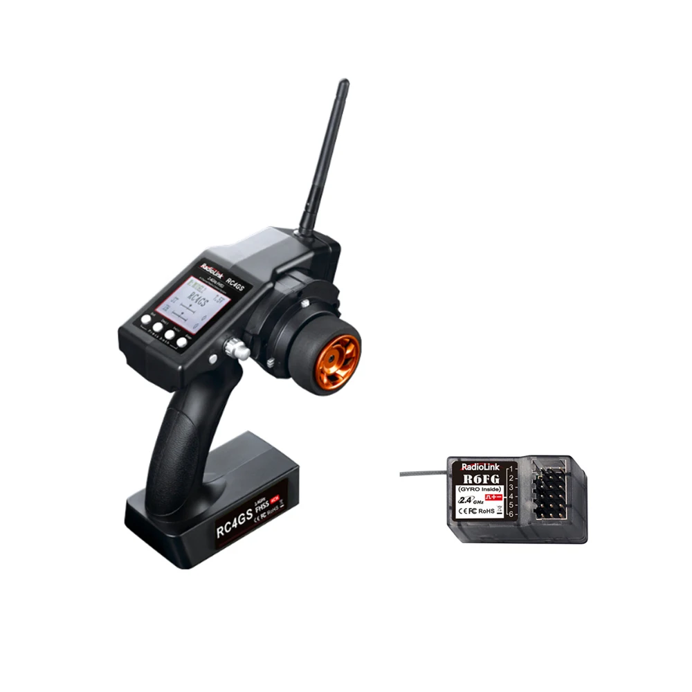 

RC Parts RC4GS 2.4GHz 4CH Remote Control System Transmitter & R6FG Receiver with Gyro for RC Crawler Car Boat