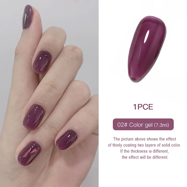 HNUIX 7.3ml 3D UV Clear Gel Dip Nail Art Gel Varnish Manicure Universal Wide New Color Phototherapy Cat Eye Gel Nail Polish 1222-2