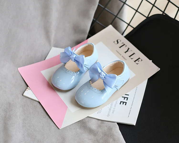 Baby Girls Shoes Patent Leather Princes Shoes Big Bow Mary Janes Party Shoes For Kids Dress Shoe  Autumn Spring Child Baby children's sandals near me