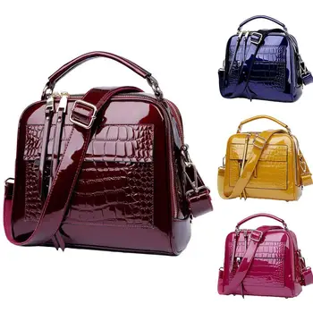 

Fashion Bags For Women 2019 Tassel Zips Shell Handbag Patent Leather Crossbody Shoulder Bag Luxury Handbags Women Bags Designer