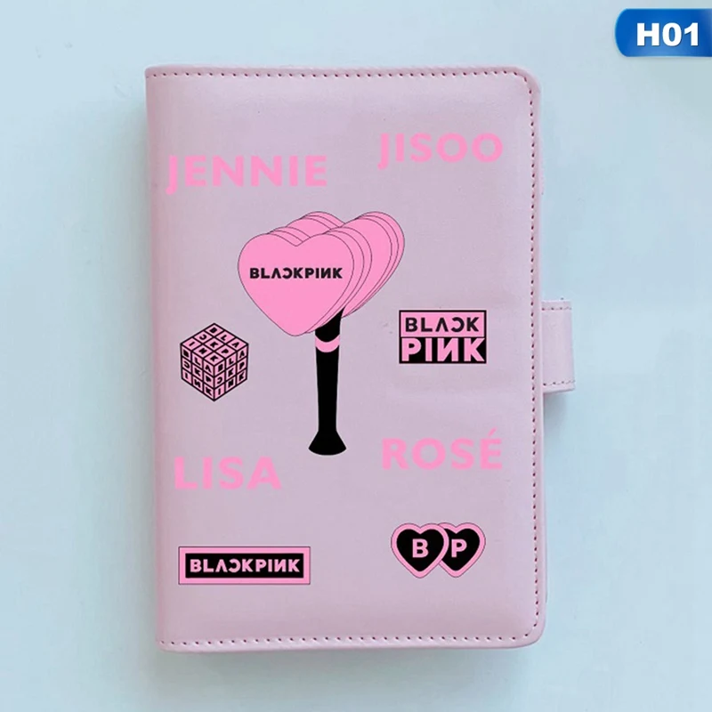 KPOP BLACKPINK SEVENTEEN GOT7 два раза EXO блокнот PU блокнот вокруг того же абзаца канцелярские принадлежности - Цвет: 01
