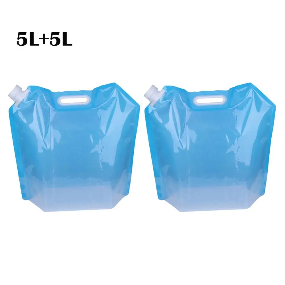 Foldable Water Storage Container PVC Portable Outdoor Camping Water Carrier Bags Environmentally Friendly Foldable Reusable - Цвет: 5L 5L