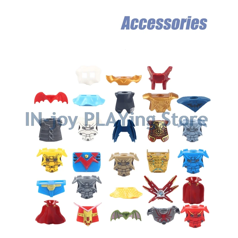 10 Pcs/Lot Cloaks Clothes Wings Accessories For Building Blocks Figures Carton Movie Bat War Creative Toy For Children Kids Gift