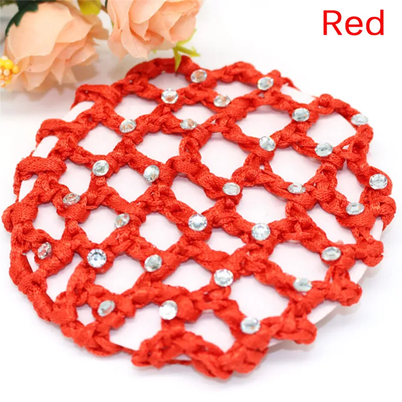 Женский Балет Танцы Фигурное катание крючком Красочные эластичные Hairnet Новая мода булочка крышка снуд Сеть волос