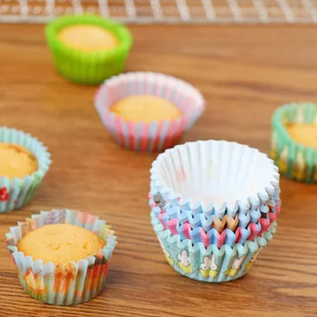 

100pcs Muffin Cupcake Liner Mini Paper Cups Easter Bunny Baking Cupcake Wrapper Cakes Baking Tools