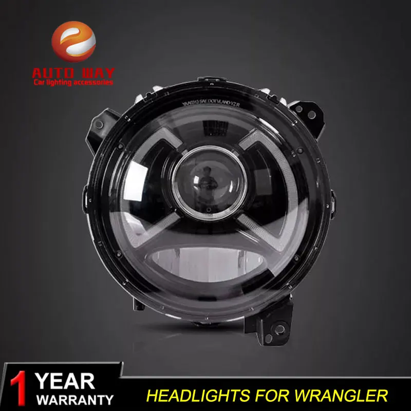 Автомобильный Стильный чехол на голову для Jeep Wrangler, фара,, фары Wrangler, светодиодный фонарь, DRL, двойной луч, би-ксенон, HID