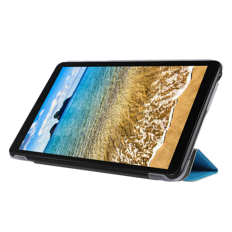 삼성 갤럭시 탭 A 8.0 2019 P200 P205 플립 스탠드 케이스, 스마트 커버, 삼성 탭 A SM-P200 SM-P205 Funda Capa + 필름 및 펜