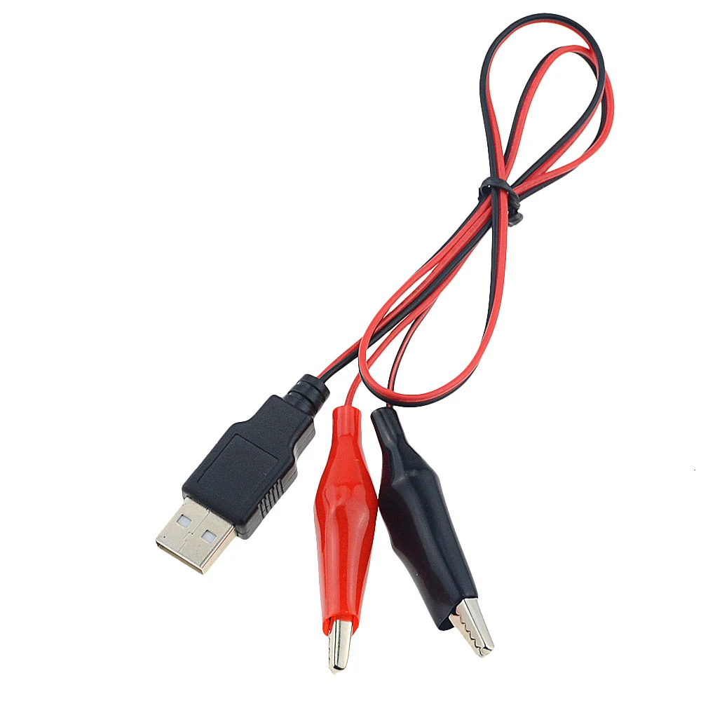 1 шт. тестовые зажимы типа крокодил 5 в постоянного тока на USB Штекерный разъем