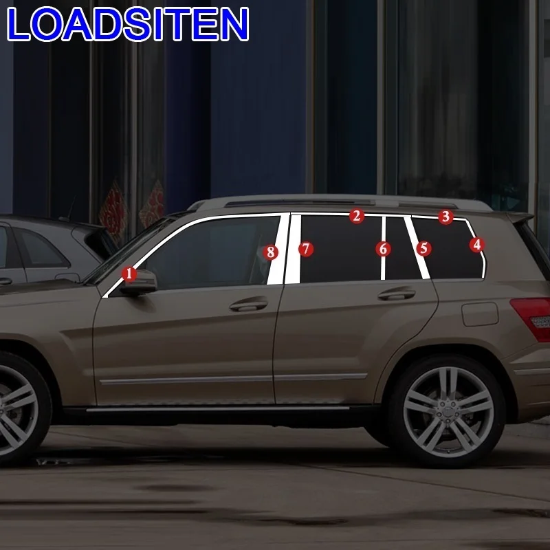 

Car Chromium Auto Decorative Window Wing Mirror Door Handle Exterior Mouldings Trim Decoration 18 19 FOR Mercedes Benz GLK Class