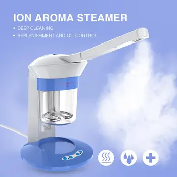 

Facial Steamer Portable Ion Vapour Ozone Steamer Face Care Home Use Aromatherapy Humidifier 360 Thermal Spray for Spa Use