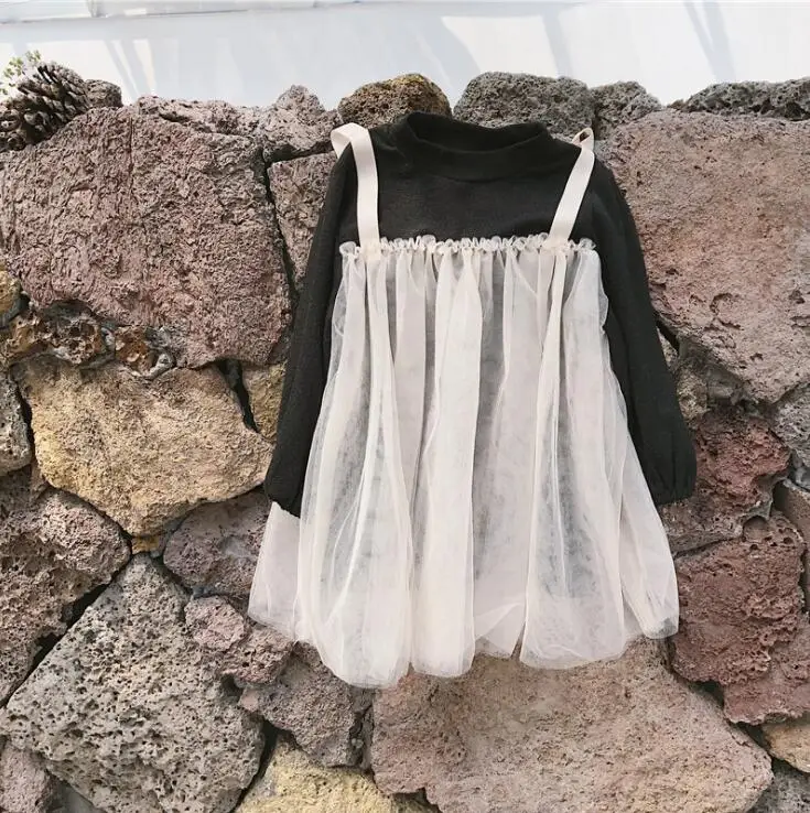 Г., платье в Корейском стиле для девочек в стиле пэчворк модные хлопковые фатиновые осенние платья для девочек от 1 до 7 лет, PZ907