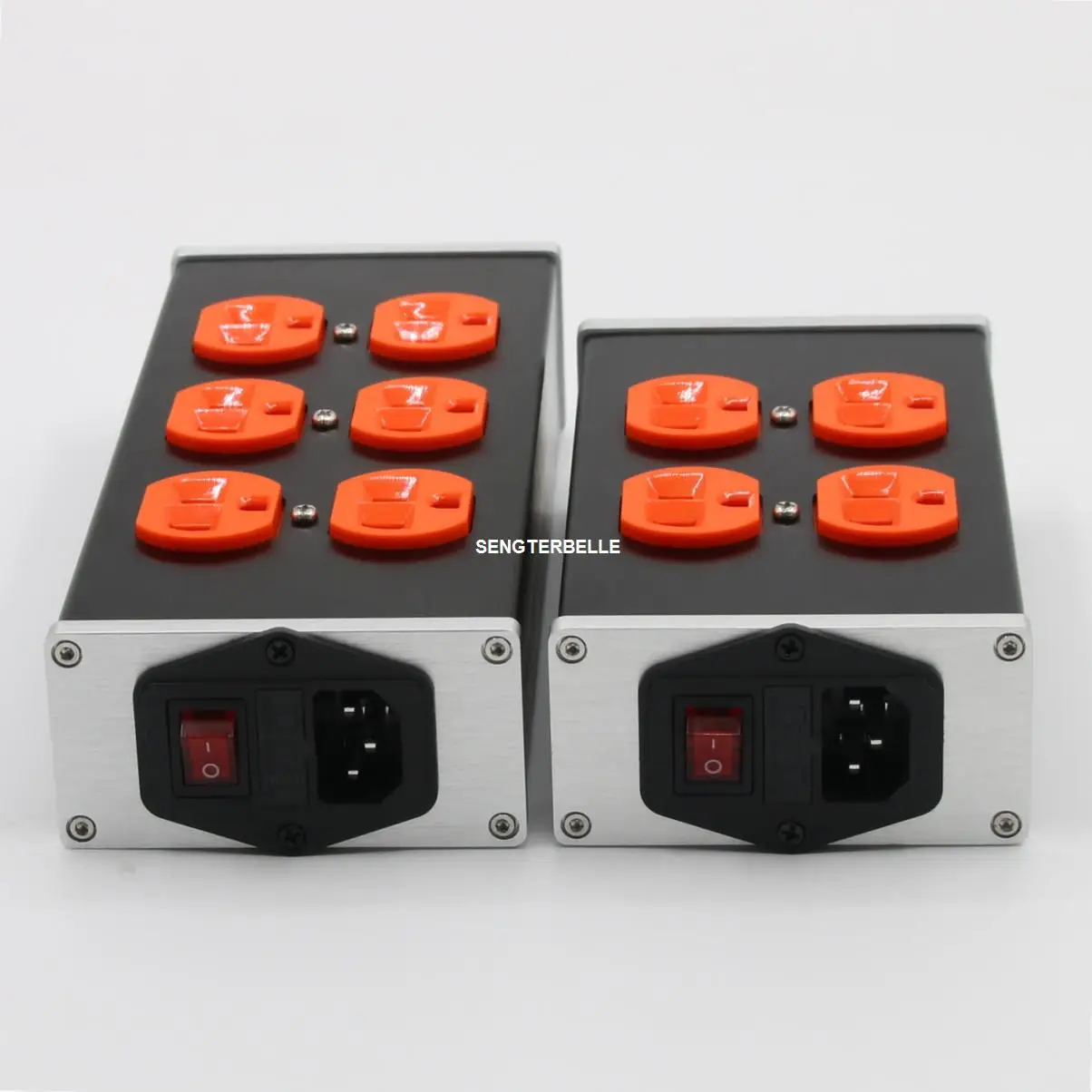 HIFI полностью алюминиевый корпус стандарт США силовая полоса Auido розетка (6-Outlet