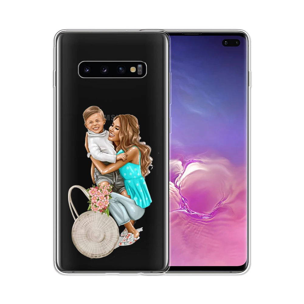 Модный супер-чехол для телефона для мамы и папы для девочки samsung Galaxy S9 S8 S10 Plus S7 S6 Edge S10 Lite Funda Etui