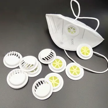 

10Pcs Breathing Mask Valve Round Shape Replacement Activated Carbon Breathing Filters PM2.5 Air Valve Filter Mask Accessories