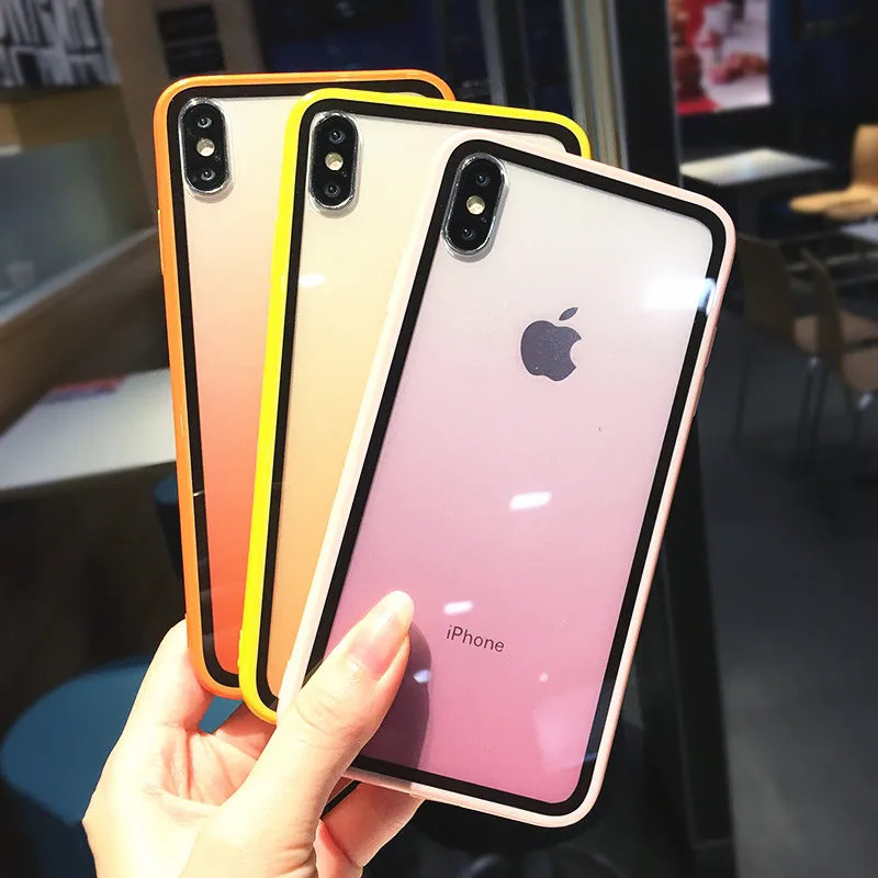 Lovebay прозрачный градиентный чехол для телефона для iPhone 11Pro XS Max XR X акриловый чехол для iPhone 11 7 8 6 6S Plus задняя крышка