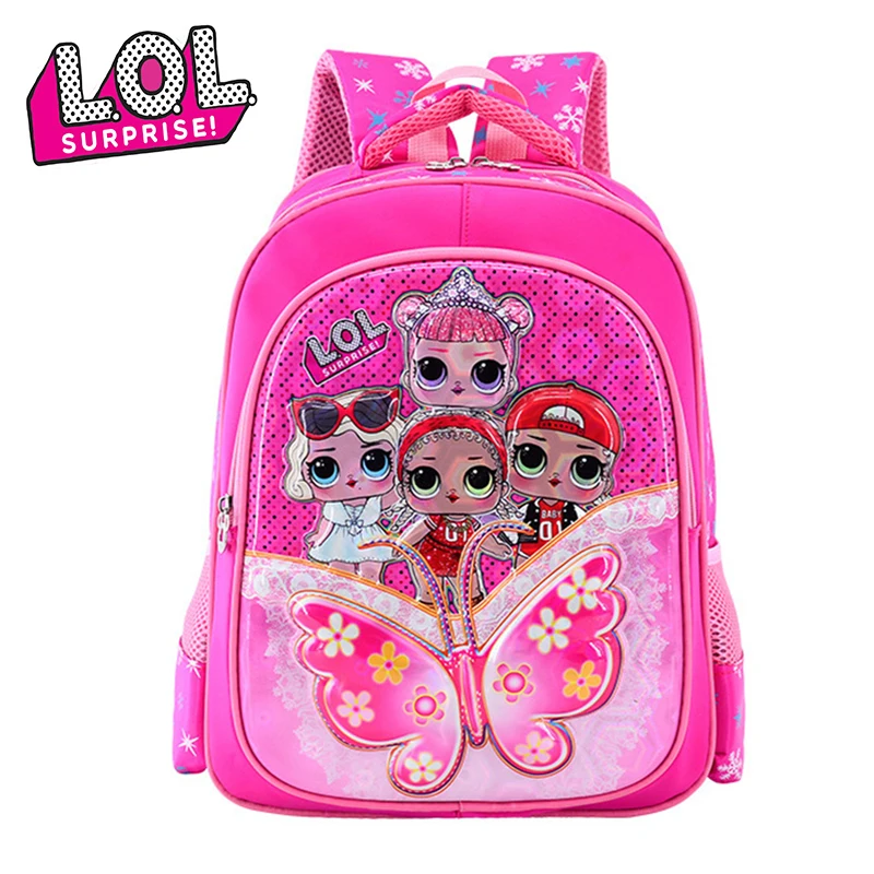 

LOL Surprise Dolls Cartoon Children's Backpack Women Shoulders School Backpacks for Teenage Girls Schoolbags Cute Wear-resistant