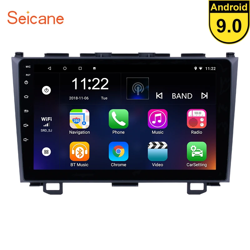 Seicane " Android 9,0 2.5D Автомобильная магнитола gps навигация магнитофон для 2006 2007 2008 2009-2011 Honda CRV 1080P Поддержка OBD2
