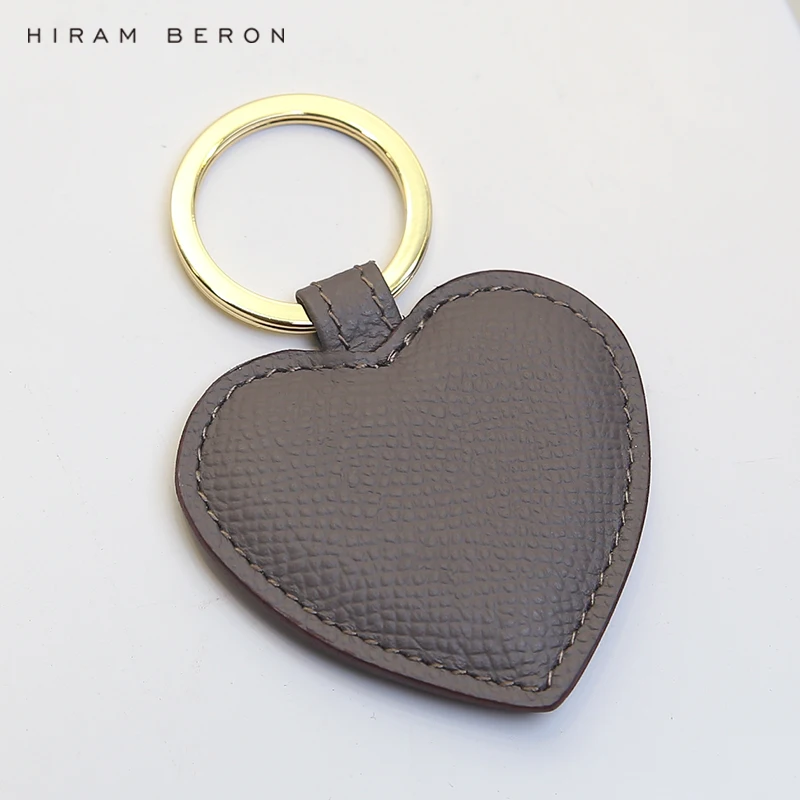Hiram Beron индивидуальные инициалы индивидуальные Сердце милый брелок тег кожа высокое качество подарок для друга Прямая поставка