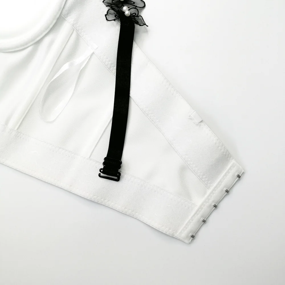 A1060 New Fashion Lace Camisole Fish Bone Ladies Bow Sexy Women Wholesale Corset Overbust Bustier Crop Tops