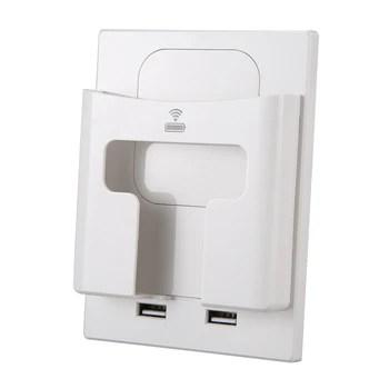 

Hot Wall Mounted Qi Wireless Charger Stand Holder 5W Dual USB Fast Charger for iPhone 11 Pro X XS 8 XR