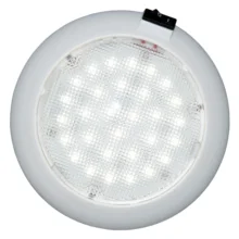 5.5 inch LED Boat Dome Light White Plastic 30*SMD Warm White With Switch Marine