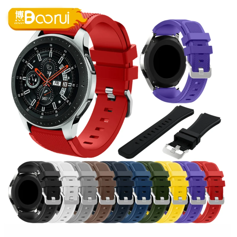 Ремешок для BOORUI Amazfit bip GTS силиконовый браслет наручных часов Samsung Galaxy watch active 2 gear S3