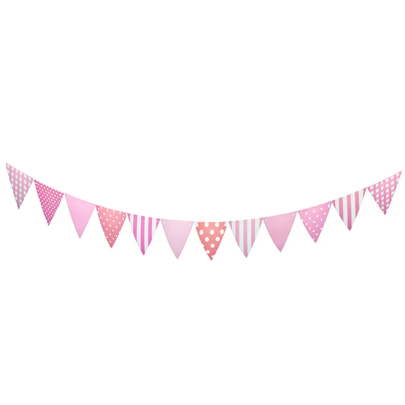 pink banner Детский день рождения наряд для первого дня рождения украшения 1st для маленьких мальчиков и девочек мой 1 год надувные шары для вечеринки баннер украшения для вечеринки сделанные своими руками - Цвет: pink banner